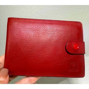 Authentic Rolex Red Leather Bi Fold Wallet With Embossed Logo 60.02.03